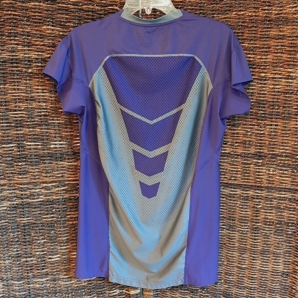 Nike Pro XXL Dri Fit Compression Short Sleeve Athletic Tee Shirt Purple … - Picture 3 of 8